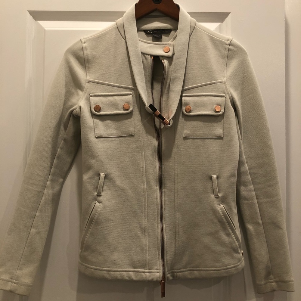Armani exchange white jacket